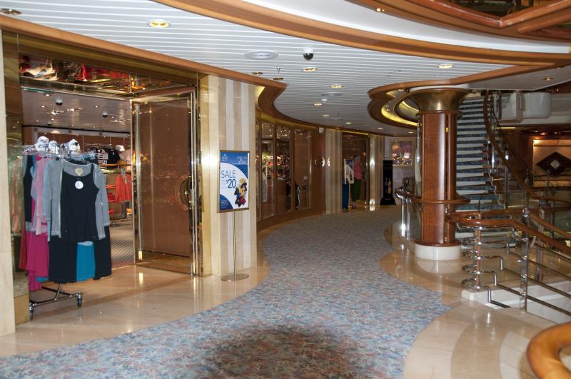 View of Shopping area Coral Princess